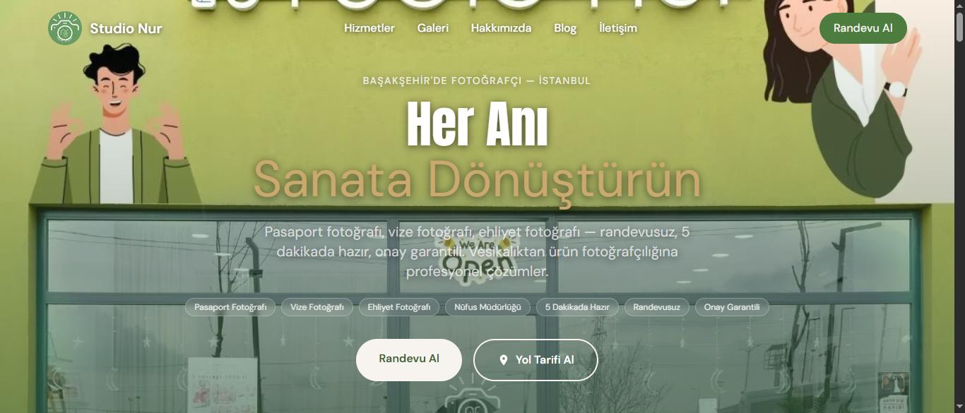 Studio Nur web sitesi